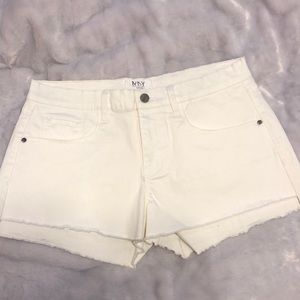 White denim shorts